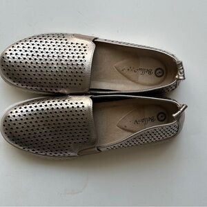 Bella-Vita Women's Gold Slip-On Sneakers, Sz 9.5 New, never used, no box